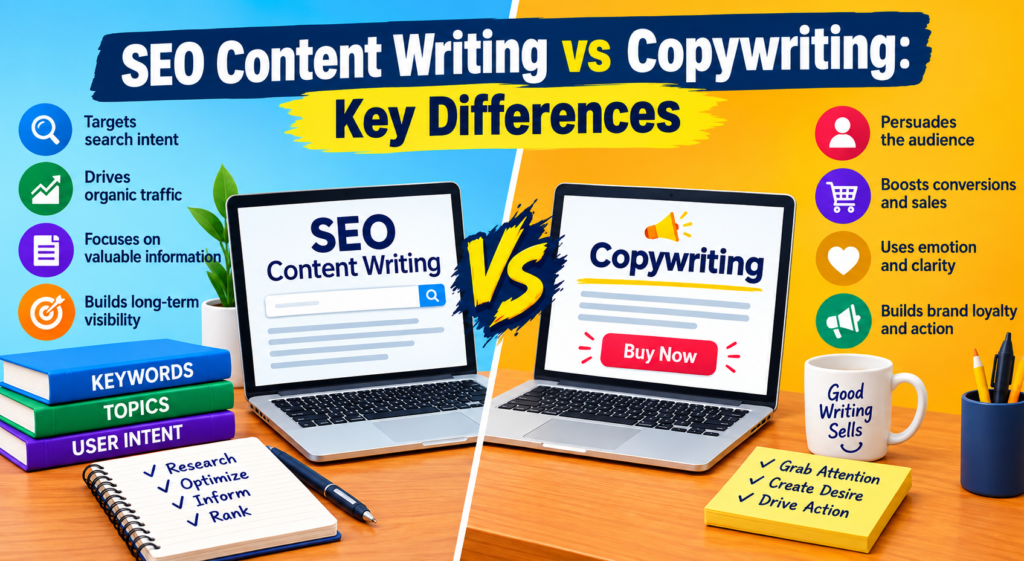 SEO Content Writing vs Copywriting Key Differences
